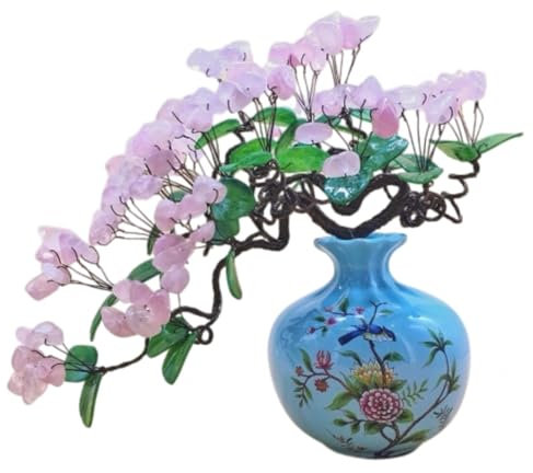 VIDECOR Kristallbaum, Natürlicher Amethyst, Glücksbaum, Vogelsprache, Blumenduft, Laden, Arbeitszimmer, Eingang, Heimtextilien, Neuheit, Geschenk, Dekoration, Heilsystem, 35,6 cm, Feng Shui Bonsai