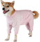 Lelepet Einteiler für Hunde, Schutzanzug zur Erholung, Hundebody Nach Op, Medical Pet Shirt für Kleine Mittelgroße Große Hunde, Hund Wundschutzanzug Schlafanzug, Hund Halskrause Alternative, Rosa L