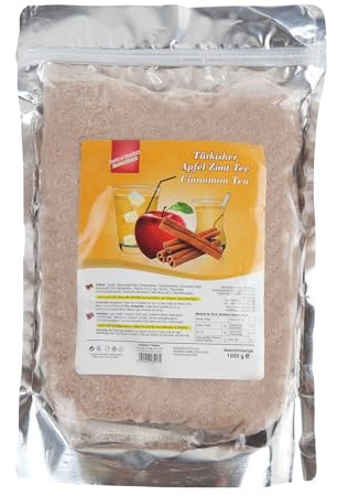 Lezzo, Türkischer Apfeltee mit Zimtnote, 1000 g Instantgetränk Pulver im Beutel, löslicher Instanttee heiß oder kalt genießen