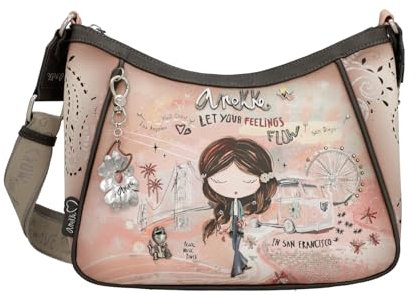 Anekke Peace & Love Crossbody Bag Pink