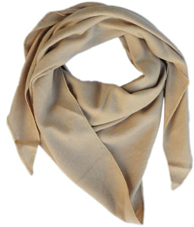 Lilano, Foulard triangolare per bambini/neonati, 70% lana (kbT), 30% seta, 210 g/m², sabbia, 110x50cm