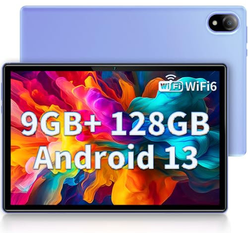 DOOGEE U10 Tablet WiFi 6 Android 13, 9GB RAM+128GB ROM, 10.1 Pulgadas 1280*800 IPS, Face ID, Bluetooth 5.0, 5060mAh, OTG, TÜV, 8MP+5MP, Púrpura