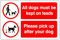 Tutti i cani devono essere tenuti al guinzaglio pick up after your dog sign – 1,2 mm plastica rigida per uso interno/esterno (300 mm x 200 mm) Distanza di visualizzazione entro 7 m.