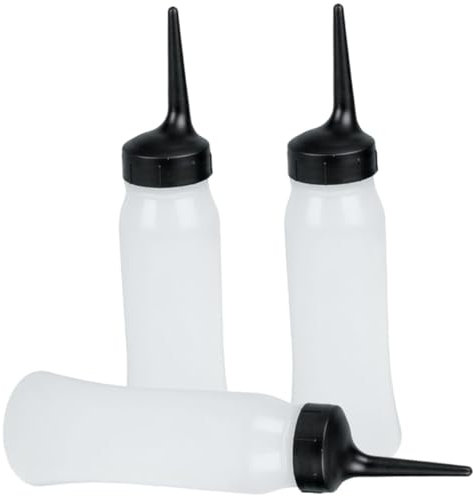 Mikinona 3 Stück Trockenreinigungsflasche Haarfärbemittel Flasche Tropf Leere Haaröl Flasche Flasche Waage Salon Flasche Haarfärbemittel Quetschflaschen