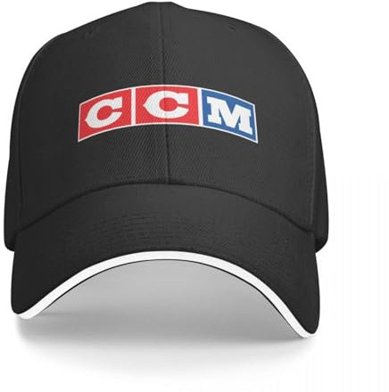 QFLLQLFF Basecap CCM Retro Eishockey Logo Baseball Kappe Luxus Kappe Pferd Hut Wild Ball Hut Golf Männer Hut Frauen Geschenk