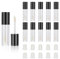Molain Leere Kosmetik Lipgloss Tuben Behälter, 10Stk Leere Tuben Lip Gloss Tubes, 2.5ml Nachfüllbare Tuben Klare Kosmetik Behälter Lippenbalsam-Behälter zum Befüllenfür Lipgloss Lippenbalsam(schwarz)