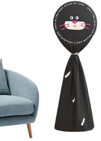 Cubierta Antipolvo para Ventilador de Pie - Protección de Seguridad Con Diseño de Gato Lindo, Cubierta Protectora para Ventilador de Piso