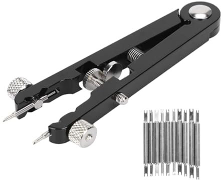 Wjelet Pince à ressort de réparation de montre en V en forme de montre Pince à ressort Pince à bracelet de montre Outil précis pour remplacer et enlever les bracelets de montre 10 broches