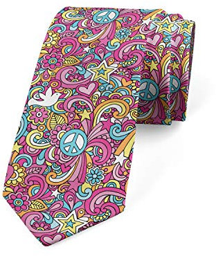 BHHJKK Corbata multicolor moderna para hombre, Rosa fucsia y azul, Talla única