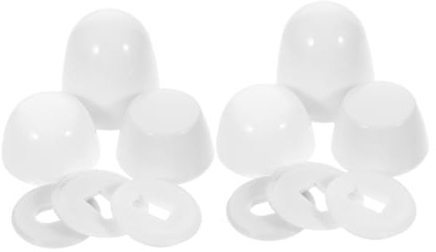 DIYEAH Lot de 2 bouchons de vis universels pour boulons de cuvette de toilettes - Installation facile - Capuchons de protection pratiques pour fixations de WC