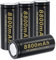 TLYA 26650 Lithium Battery 8800MAH3.7V Rechargeable Battery Bright Flashlight Handheld Fan Flat Tip Battery,4Pcs