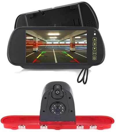 Mit 7 Zoll Rückspiegel, Nachtsicht HD Doppelkameras Einparkhilfe Kamera Bremsleuchte Doppel-Rückfahrkamera, Für Toyota Proace 2/Verso/Citroen Dispatch/Space Tourer/Jumpy 3/Peugeot Traveller/Expert 3