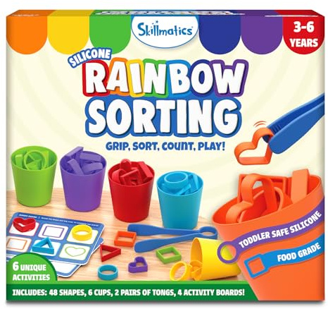 Skillmatics Silicone Rainbow Sorting Game – Learning & Educational Toy | Sorting, Counting & Sequencing Skills, Gift for Toddlers & Preschoolers, Boys and Girls Ages 3, 4, 5, 6