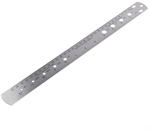 EffiFish Fahrrad Speichenmesslineal Längenlehre Kurbel Splint Kugellager Lineal Zum Messen Lagerkugel Durchmesser Kurbelschloss Set Schraube Durchmesser