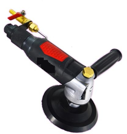 Steinpoliermaschine, Pneumatische Wassermühle mit Wassereinspritzung, 5 Zoll, professionelle Luft-Nassschleif- und Poliermaschine for Steine