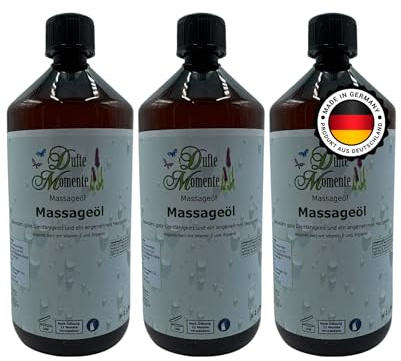 Dufte Momente Massageöl Set – 3 × 1 Liter – freie Duftwahl – Paraffinölbasis – professionelle Gleitfähigkeit – Wellness & Massage – Made in Germany