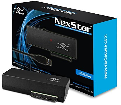 Vantec CB-ST00U3 NexStar USB 3.0 to SATA 6Gbps Optical/Storage Adapter, Black