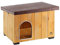 Ferplast Hundehütte kleine Hunde BAITA 50 aus FSC-Holz, Hundehaus Outdoor Wetterfest, Isolierende Kunststofffüße, Tür mit Bissschutzkante aus Aluminium, 56 x 46,5 x h 41,5 cm.