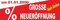 Große Neueröffnung nach Umbau - mit Datum – 250x70cm - stabile 520g PVC Werbe-plane – in 3 Größen (150x50cm, 250x70cm, 300x100cm) verfügbar – P00002-018-2500x700