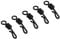 Dilwe Quick Change Swivels, 25pcs Q-shaped Fishing Tackle Quick Change Swivels Fishing Carp Terminal Accessory, UK Size 8
