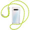 mtb more energy Handykette kompatibel mit Samsung Galaxy S10 (SM-G973, 6.1'') - Neon-Gelb gestreift - Smartphone Hülle zum Umhängen - Anti Shock Full TPU Case