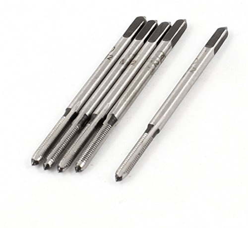 2mm Diamètre de Coupe 3 Flûtes HSS Droite Vis Filetage Taraud 5 Pcs