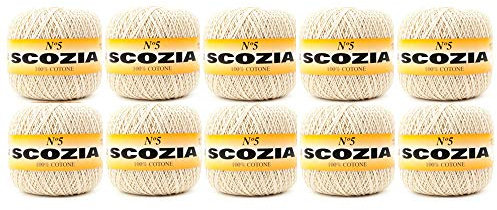 Gomitoli di filo di scozia 5 da 50gr di puro cotone ottimo per lavori a uncinetto centrini x 10pz colore 153