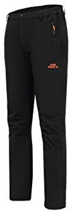 Acme Projekt fleecefodrade softshell byxor, 100 % vattentät, andningsbar, 8 000 mm/3 000 g (män, XX-Large, svart)