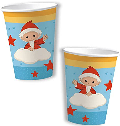 DH-Konzept 8 Becher * SANDMÄNNCHEN * für Kinderparty und Kindergeburtstag | Sandmann Pappbecher Partybecher Cups Party Set