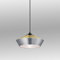 s.LUCE pro LED Pendellampe SkaDa Pendelleuchte Hängelampe, Größe:Ø 40cm, Schirm Flach:Gold, Schirm Hoch:Aluminium