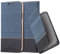 Cadorabo Hülle kompatibel mit Apple iPhone 13 PRO aus Premium Jeans und Kunst Leder Flip Klappbare Stoßfeste Magnetische [Standfunktion] [Kartenfächern] Cover Hülle für iPhone 13 PRO Tasche in Blau