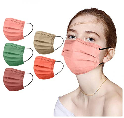 MEIYOUMK 50 Stück Mundschutz Erwachsene, Blumenmotiv Mund Nasenschutz MNS Halstuch Mund und Nasenschutz, Multifunktionstuch Atmungsaktiv Bandana, 3-lagig MNS Face Halstuch Schals für Damen und Herren