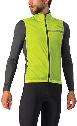 CASTELLI 4521512-383 SQUADRA STRETCH VEST Sports vest Men's Elektrischer Kalk/Dunkelgrau XXL