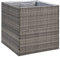 vidaXL Fioriera da Giardino Grigia 80x80x80 cm in Polyrattan