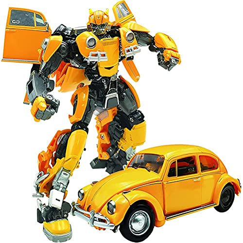 SUPYINI Transformer Spielzeug, Deformierter Auto Roboter, Transformation Action Figure Spielzeug, Legierungs Auto Roboter Auto-Spielzeug Kinder und Erwachsene, WJ02800590_BLAC1