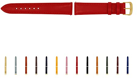 SELVA Uhrenarmband, 14-24 mm, Leder, zum Wechseln, Ersatzarmband für Smartwatch, Made in Germany