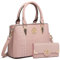 Miss Lulu Handtasche Damen, Handtasche Damen Mittelgroß, Shopper mit Geldbörse Set