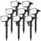nipify Solarlampen für Außen mit Bewegungsmelder, 8 Stück 3 Modi Solarstrahler für Aussen, IP65 Wasserdicht Solarleuchten für Außen Garten, 2 in1 Kaltweiß Solar Gartenleuchten für Weg, Hof, Gehweg