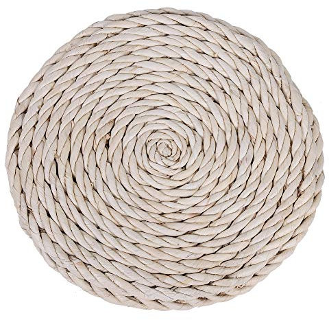 Yousiliang Bodenkissen, Tatami-Kissen, Rundes Geflecht, Natur, Handgefertigt, aus Stroh Gewebt, Sitzkissen, Bodenkissen