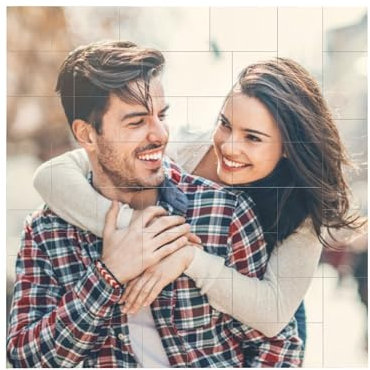 Personalisierte Bausteine mit Foto Puzzle-mit Bild Herz Quadrat Form Bausteine-Sich Selbst Gestalten Benutzerdefiniertes Bild-Geschenk für Familie, Paar, Freunde-ABS Kunststoff Individuelles Puzzle