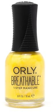 ORLY Cesium The Day Breathable Nail Polish (18ml), Yellow Shimmer Nail Varnish, Melting Point Collection