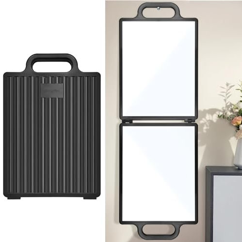 DANHMAO Backstage Hängespiegel 25,4 x 66,3 cm großer klappbarer Spiegel mit Griff für Tänzer und Taschenkünstler