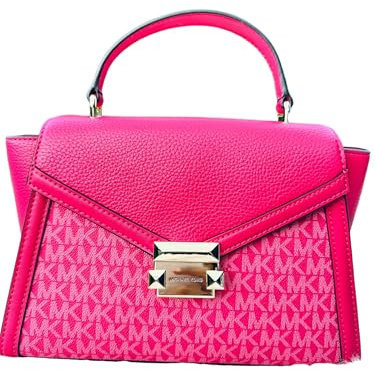 Michael Michael Kors Whitney Damen-Handtasche mit MD-Logo, Tragegriff oben, elektrisch, Rosa, mehrfarbig, Pink (Electric Pink)