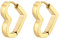 JewelryWe Herz Ohrringe für Herren Damen: Gold Edelstahl Klein Huggie Creolen Geometrische Herzförmige Ohrringe Punk Ohrstecker Ohr Piercing Hypoallergen Ohrschmuck