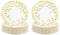 CEILIWEN Lot de 100 assiettes en carton blanc et doré, assiettes en carton à pois de 17,8 cm, assiettes de fête en carton (assiettes blanches et dorées)