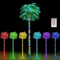 OUTGUAVA Beleuchtete Palme mit Kokosnüssen, Farbwechsel, künstliche Palme, 1,5 m