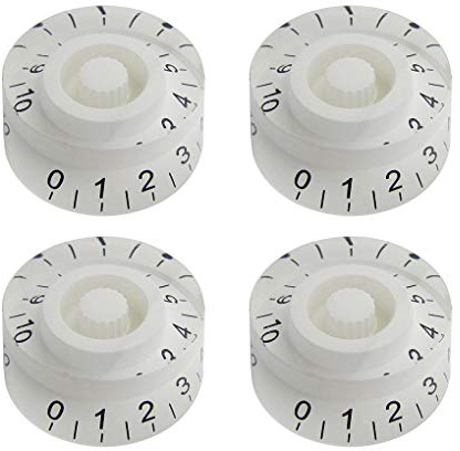 FLEOR 4PCS Guitar Knobs Speed Control Knobs For LP & SG Style Electric Guitar Parts, White
