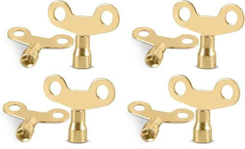 LilaLemon 2pcs Radiator Bleed Valve Key with Square Opening for Valve Air Venting， Universal Fit Easy to Handle，Solid Brass