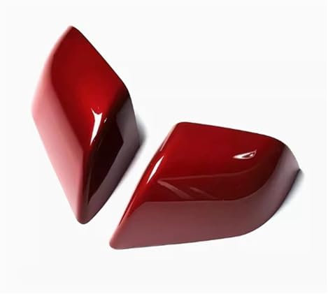 Abdeckungen Seitenspiegel Für Tesla Für Modell 3/Für Modell Y Ersetzen Auto Zubehör Rückspiegel Shell Cap Gehäuse Flügel Tür Seite Spiegel Abdeckung Rückspiegel Abdeckung(Red A)