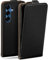 moex Flip Case für Samsung Galaxy S25 Hülle klappbar mit 360 Grad Schutz, Handyhülle mit Displayschutz, PU Leder Handytasche Lederhülle, Flip Case Cover Klapphülle, Schwarz